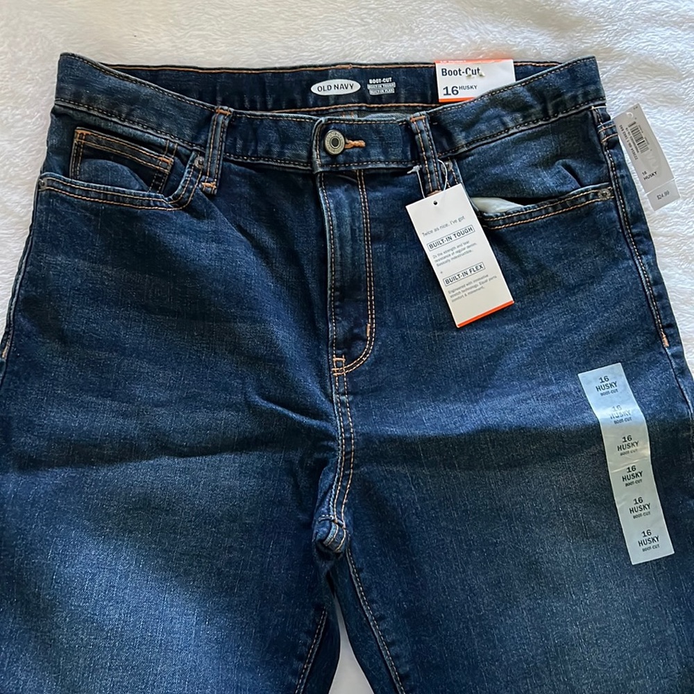 Boot-cut, built in tough, built in flex husky jeans